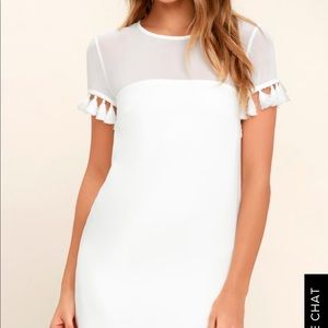 WHITE SHIFT DRESS